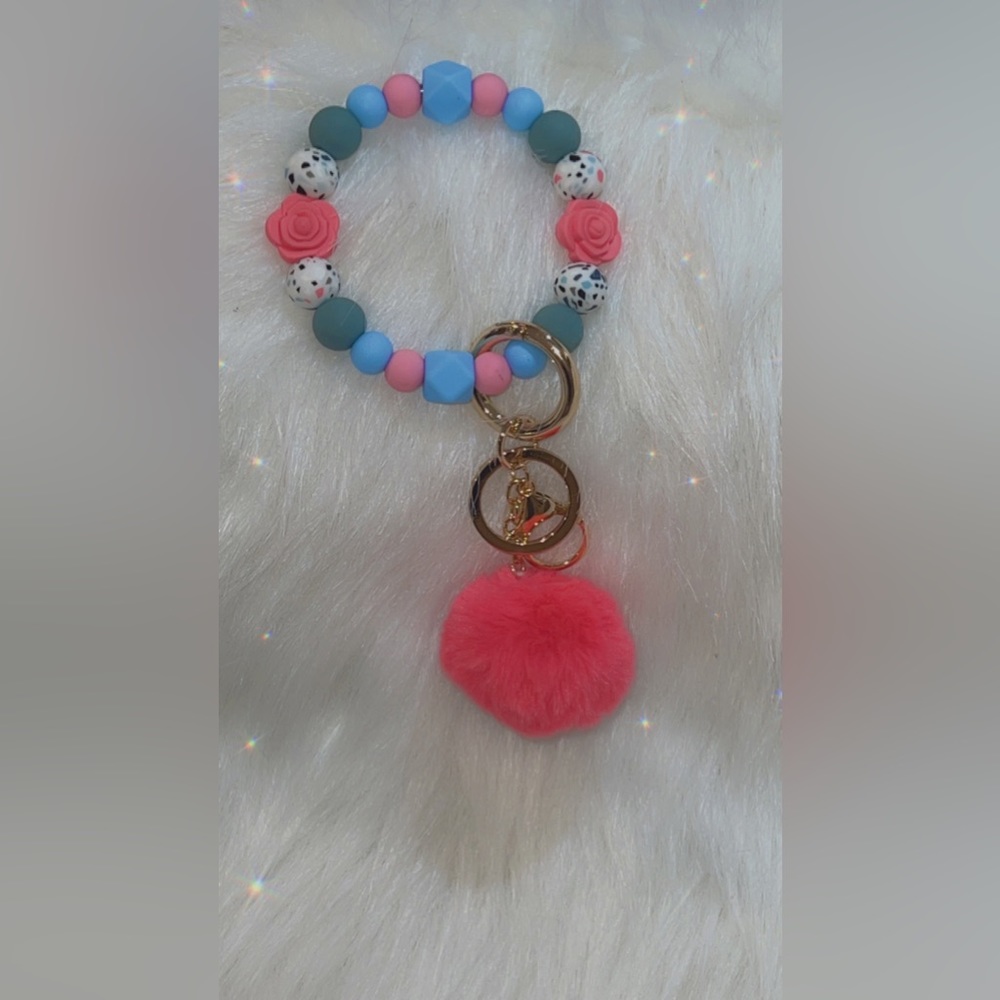 Boujee Beaded Wristlet Keychain